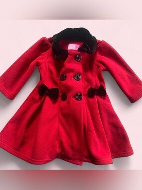 Red Holiday Coat, Size 18 months